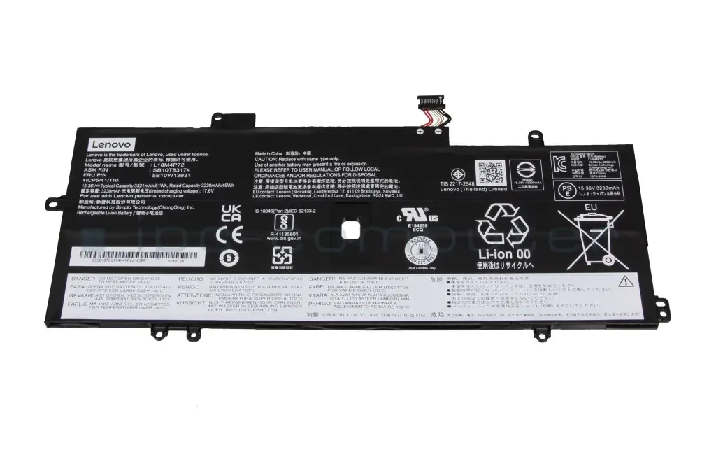 Аккумулятор для ноутбука Lenovo 02DL004, 02DL006, 02DL005, 4ICP5/41/110