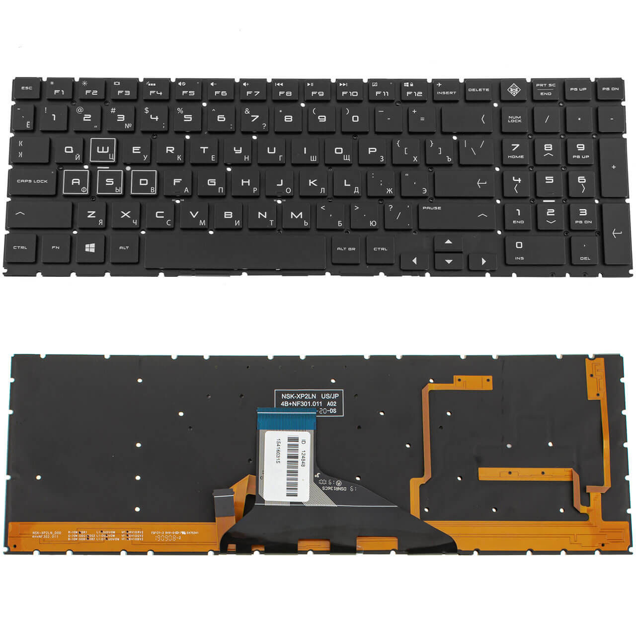 Клавиатура для ноутбука HP 15-DC, 15-DH RGB подсветка