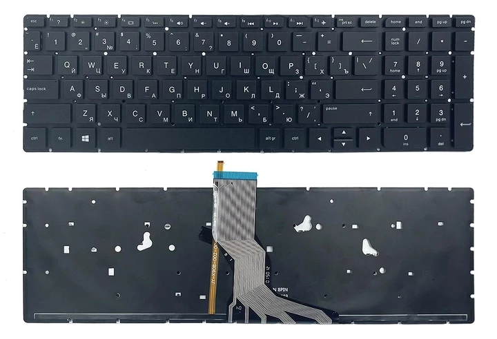 Клавиатура для ноутбука HP 15-AB, 15-AK, 15-AU, 15-AR, 15-BC, 15-AE с подсветкой