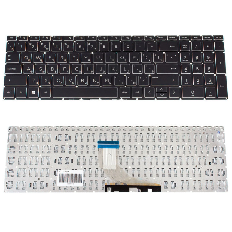 Клавиатура для ноутбука HP 15-CX, 15-EC, 15-DA, 15-DB, 15-DX с подсветкой