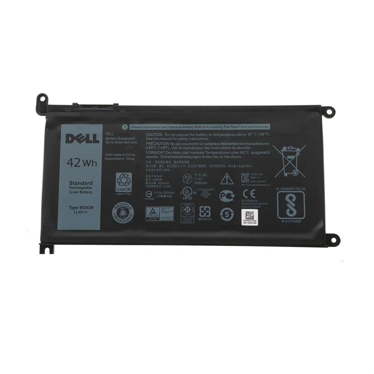 075629.webp Аккумулятор для ноутбука Dell P75G P58F P66f WDX0R WDXOR — изображение 1