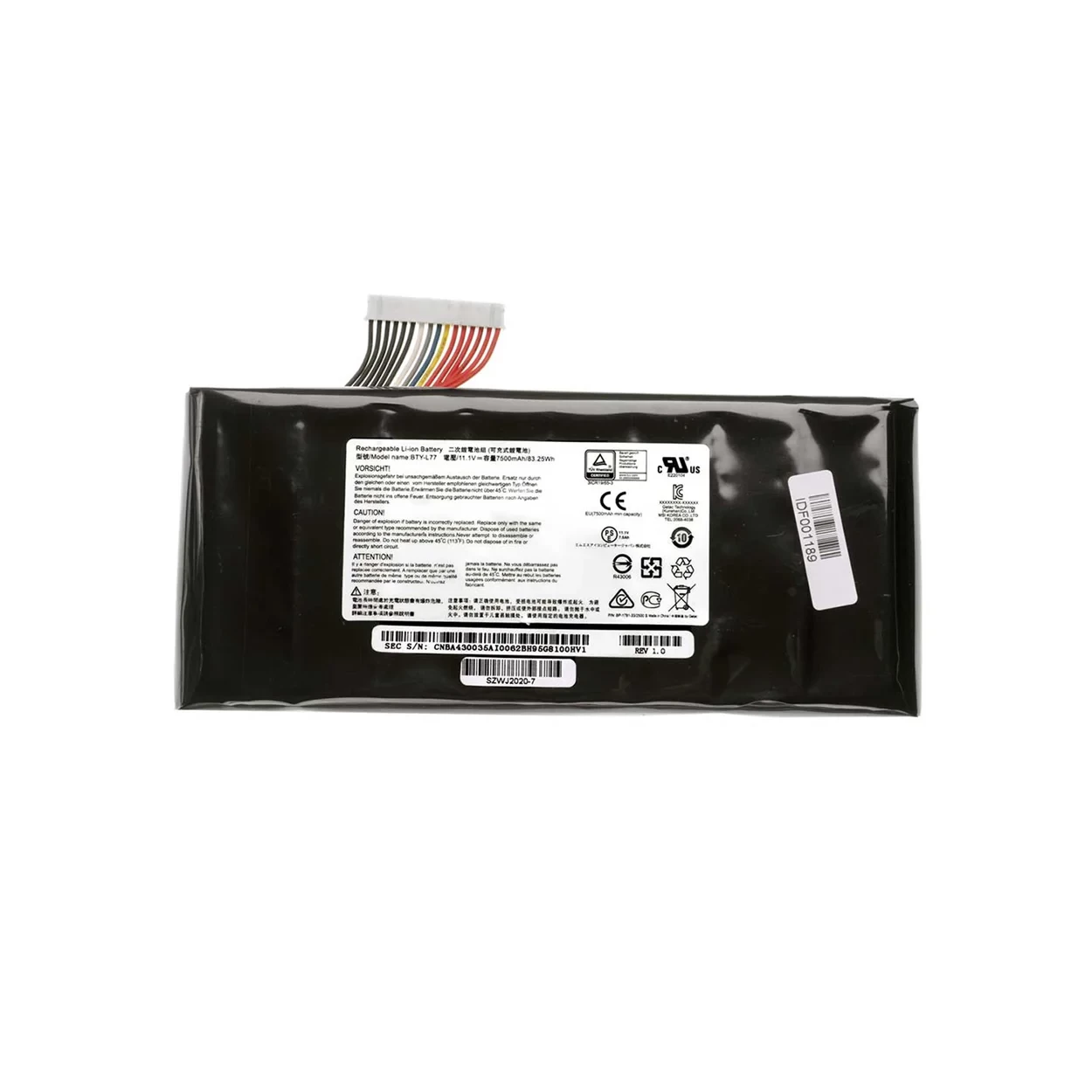 Аккумулятор для ноутбука MSI GT72, GT72S, GT80, GT80S, MS-1781, MS-1783, BTY-L77