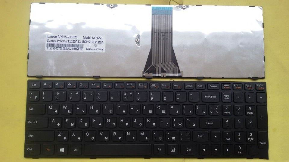 Клавиатура для ноутбука Lenovo G50-70 RU, Черный